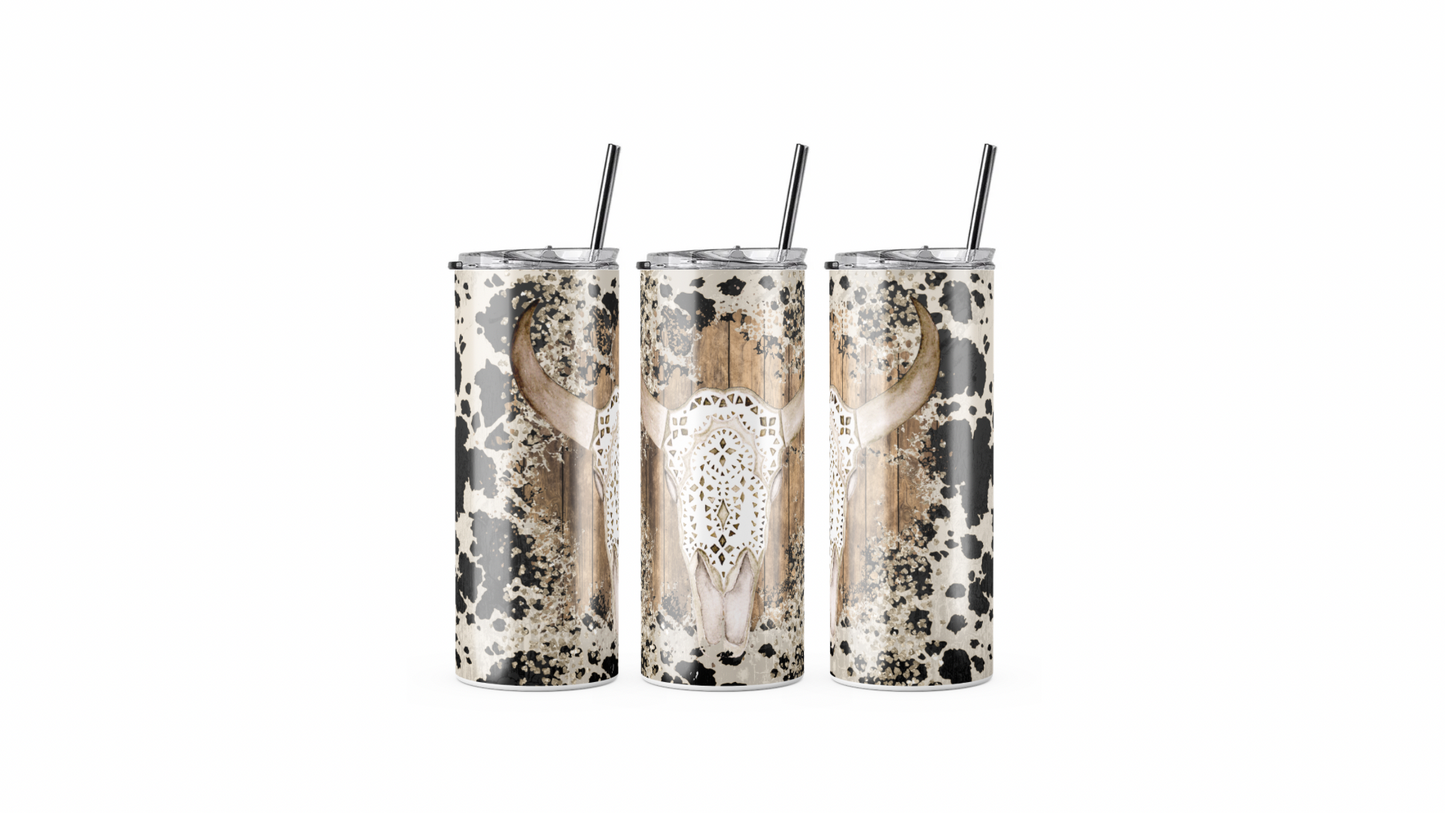 Cow Print Western Tumbler