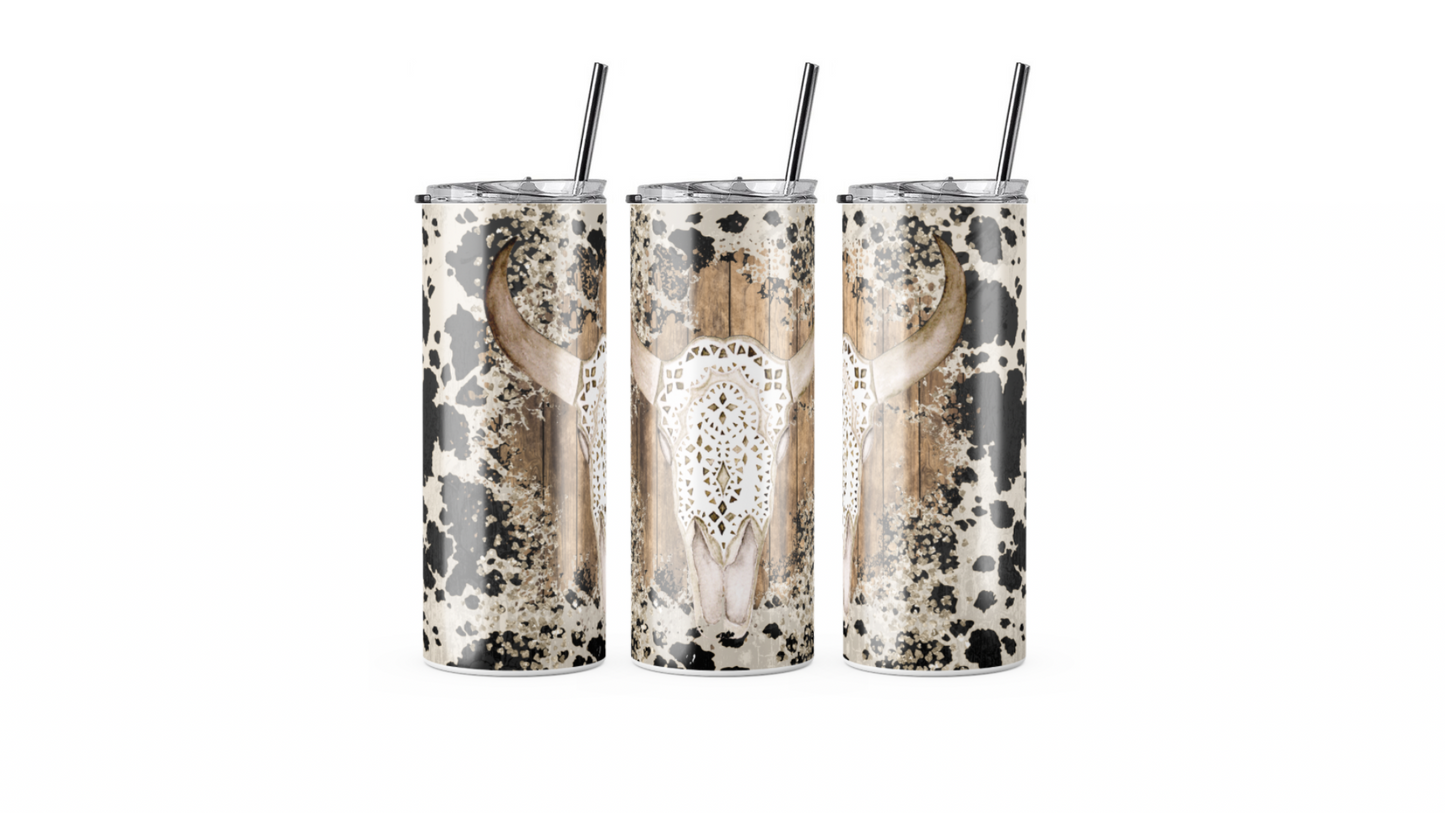 Cow Print Western Tumbler