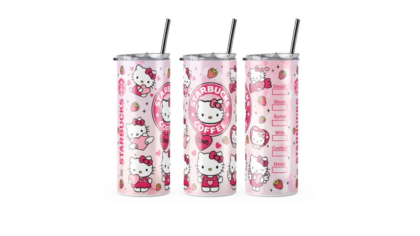 Strawberry Kitty Tumbler
