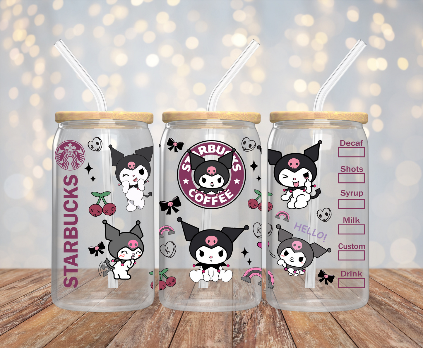Kitty 16oz Glass Cup