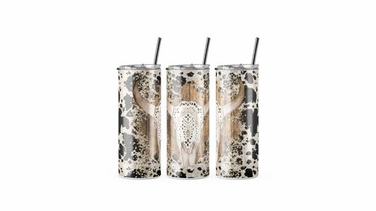 Cow Print Western Tumbler