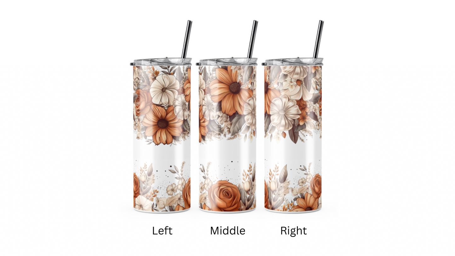 Floral Western Tumbler