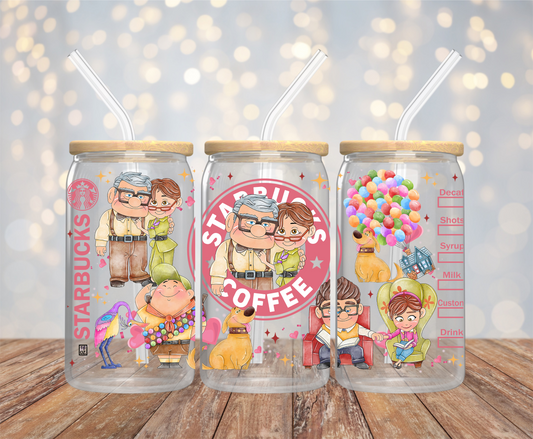 Ellie and Carl 16oz Glass Cup