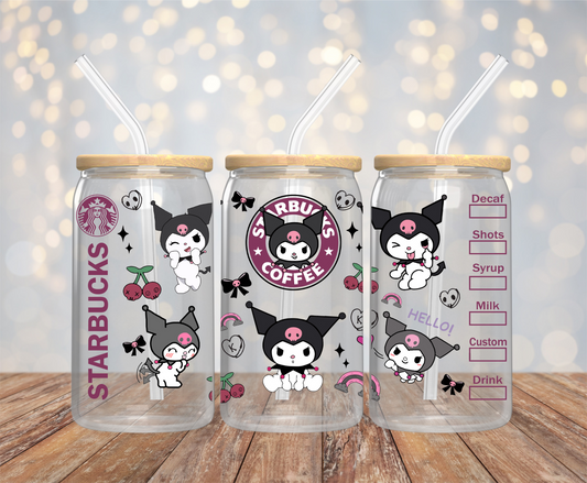 Kitty 16oz Glass Cup
